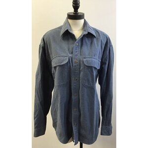 Mens EMS size MD Long Sleeve Light Blue Cotton Shirt